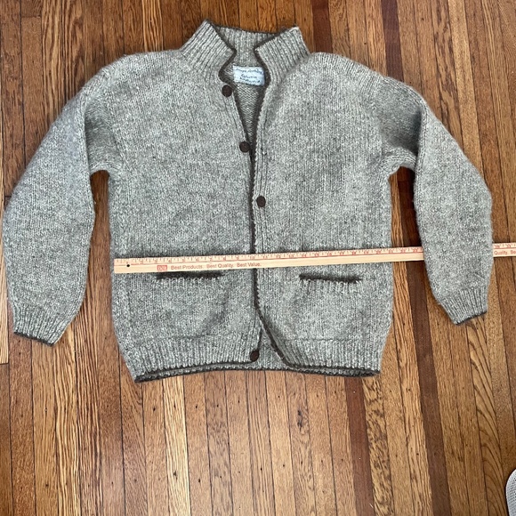 Joseph Anthony Chunky Hand Knitted Wool Cardigan, Men's Medium - Picture 8 of 10